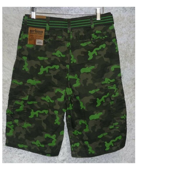 Boy's Cargo Shorts Urban Pipeline belted size 10, 18 NEW - Picture 3 of 7